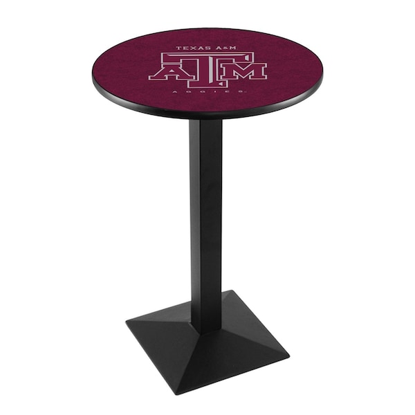 42" Blk Wrinkle Texas A&M Pub Table